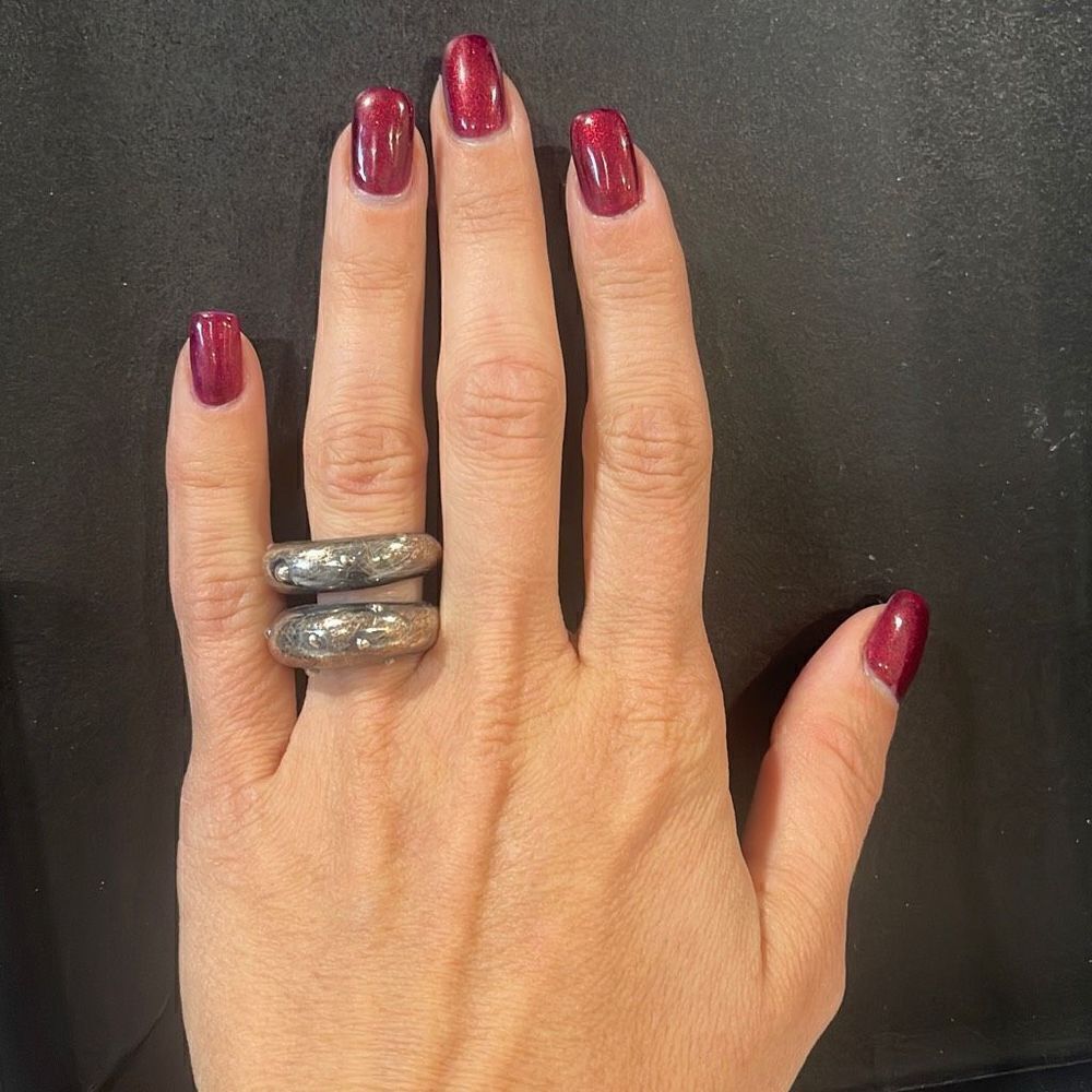 Solid Sterlingsilver Avant Gardering - image 1